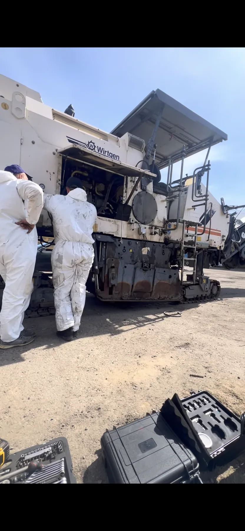 Диагностика дорожной фрезы Wirtgen 1500 на объекте